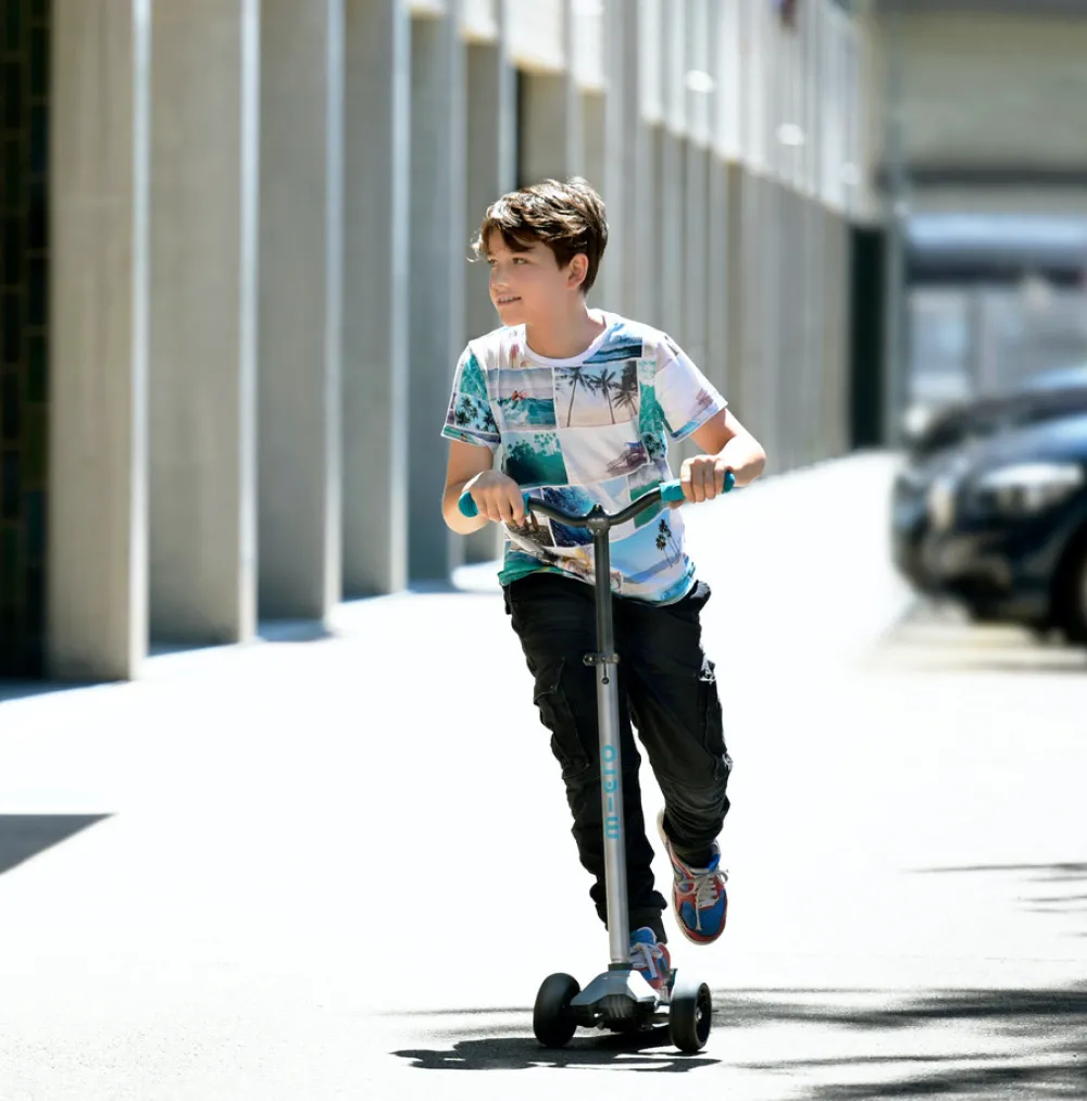 Micro Step Steppen|Buitenspeelgoed^Maxi Deluxe PRO Grijs Aqua