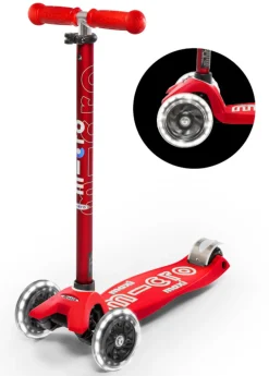 Micro Step Steppen|Buitenspeelgoed^Maxi Deluxe Rood Led