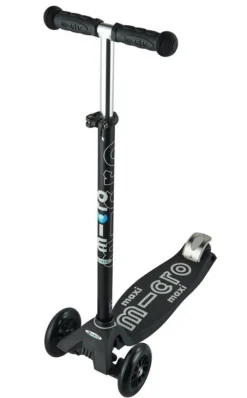 Micro Step Steppen|Buitenspeelgoed^Maxi Deluxe Zwart Grijs