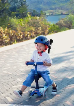 Micro Step Steppen^Micro Mini Deluxe 3in1 Push Blauw LED