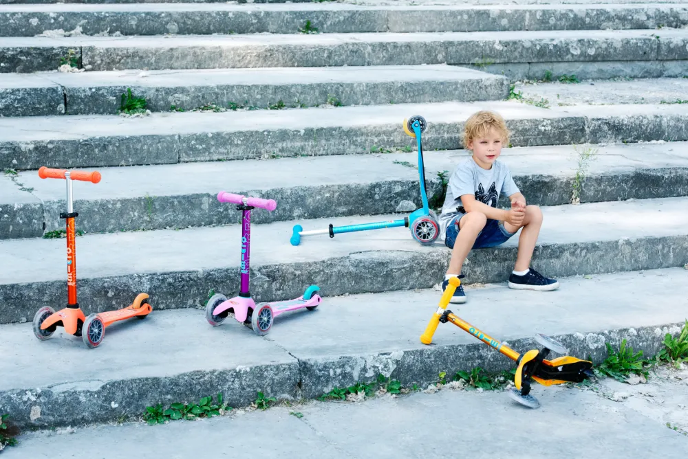 Micro Step Steppen^Mini Deluxe Abrikoos LED