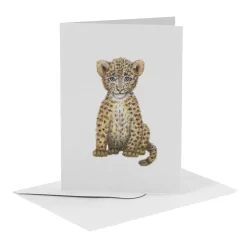 World of Mies Wenskaarten^MiesToGo Wenskaart Baby Luipaard