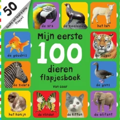 Houtendiershop Peuterboeken^Mijn eerst 100 dieren flapjesboek