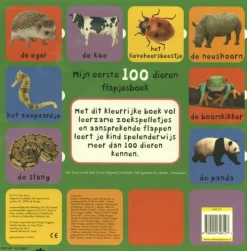 Houtendiershop Peuterboeken^Mijn eerst 100 dieren flapjesboek