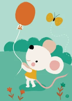 Bora Wenskaarten^Postkaart Balloon mouse