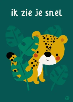 Bora Wenskaarten^Postkaart Jungle Ik zie je snel
