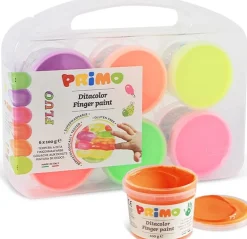 Primo Creatief^Vingerverf Fluor 6 Potjes (6x100g)
