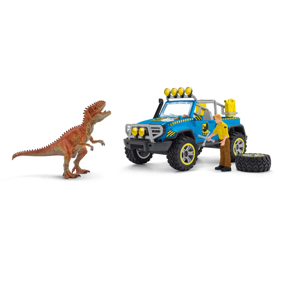 Schleich Dinosaurs^Speelset Off Road Jeep met Dino Wachtpost 41464