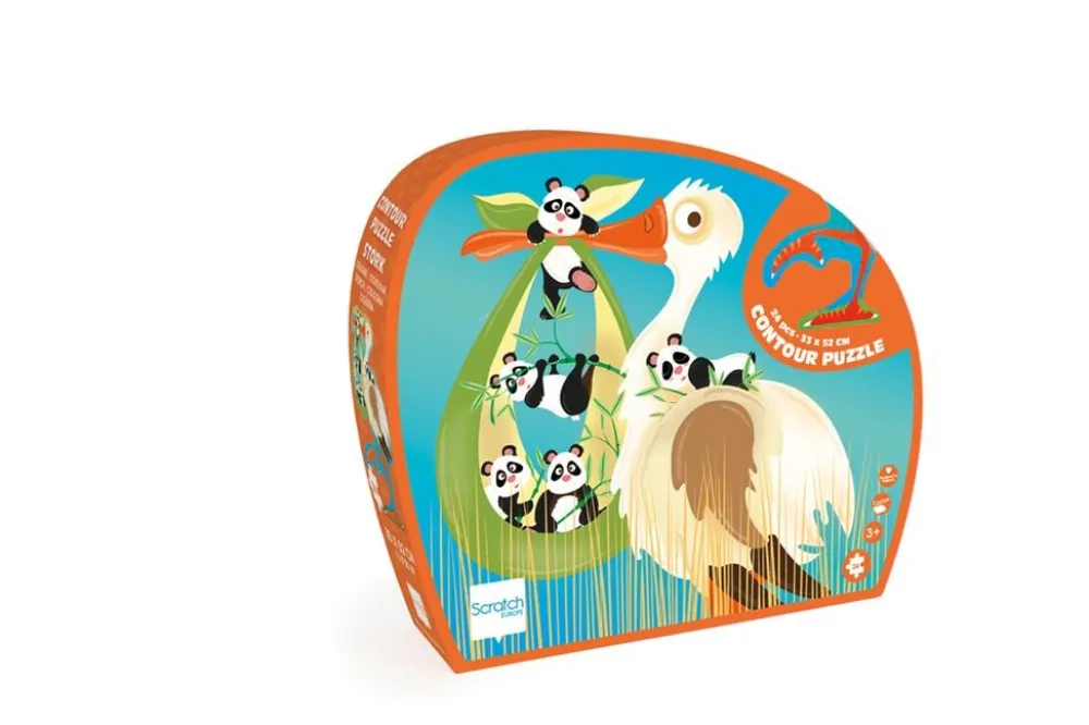 Scratch Contour Puzzels^Contour Puzzel Ooievaar 26 pcs