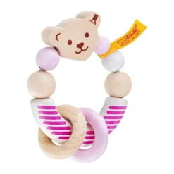 Selecta Babyspeelgoed^Grijpfiguur Beer Roze