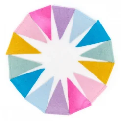 Sjaalmetverhaal Decoratie^Viltslinger Vlag Pasteltinten