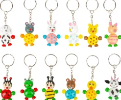 Small Foot Kleine Cadeautjes|Kleine Cadeaus^Sleutelhanger Jonge Dieren Hout Set 12-delig