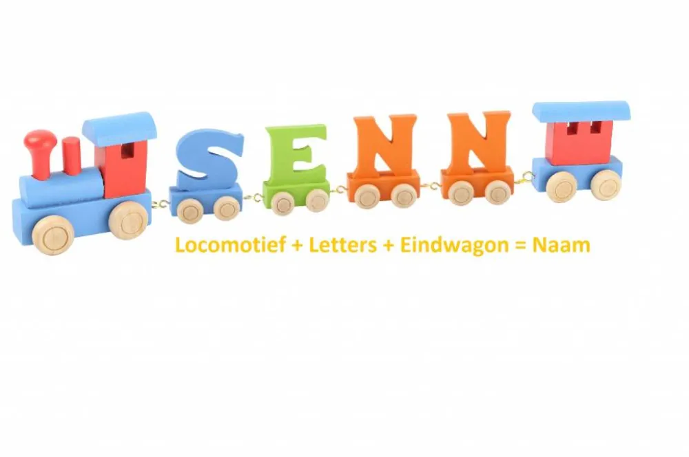 Small Foot Kleine Cadeautjes|Kleine Cadeaus^Lettertrein Letters Gekleurd Hout