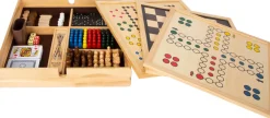 Small Foot Dobbelspellen^Spellenset in Houten Opbergdoos 20-delig