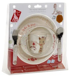 Sophie de Giraf Kinderservies^Maaltijd Set Rood