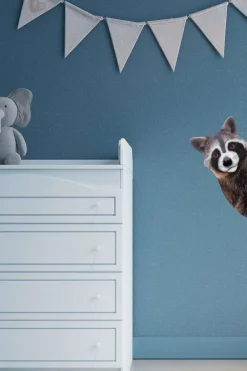 Sticky Tales Decoratie^Muursticker Wasbeer om de Hoek