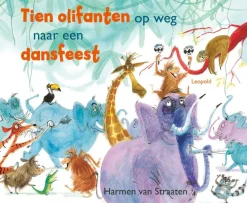 Uitgeverij Leopold Prentenboeken^Tien olifanten op weg naar een dansfeest
