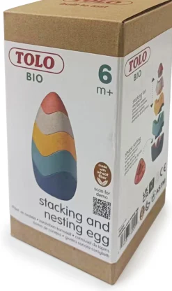 TOLO Babyspeelgoed^Bio Stapel en Nest Ei Toren