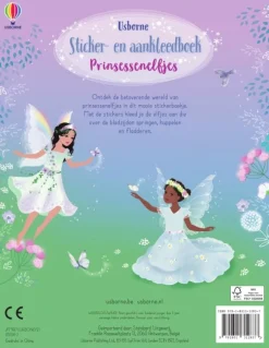 Uitgeverij Usborne Hobbyboeken|Bekijk Alles^Sticker- en Aankleedboek Prinsessenelfjes