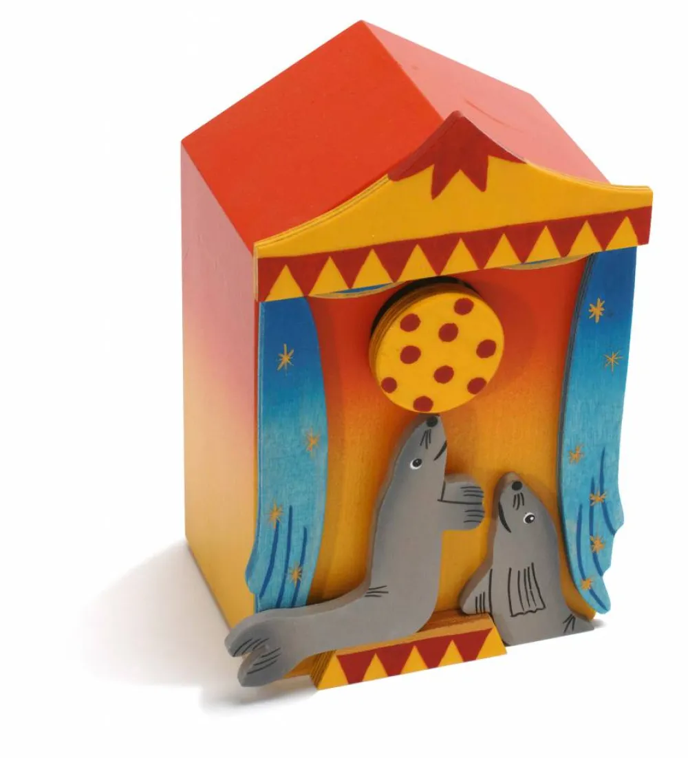 Weizenkorn Muziek|Muziekdoosjes^Muziekdoos 3D Circus Zeeleeuwen Hout