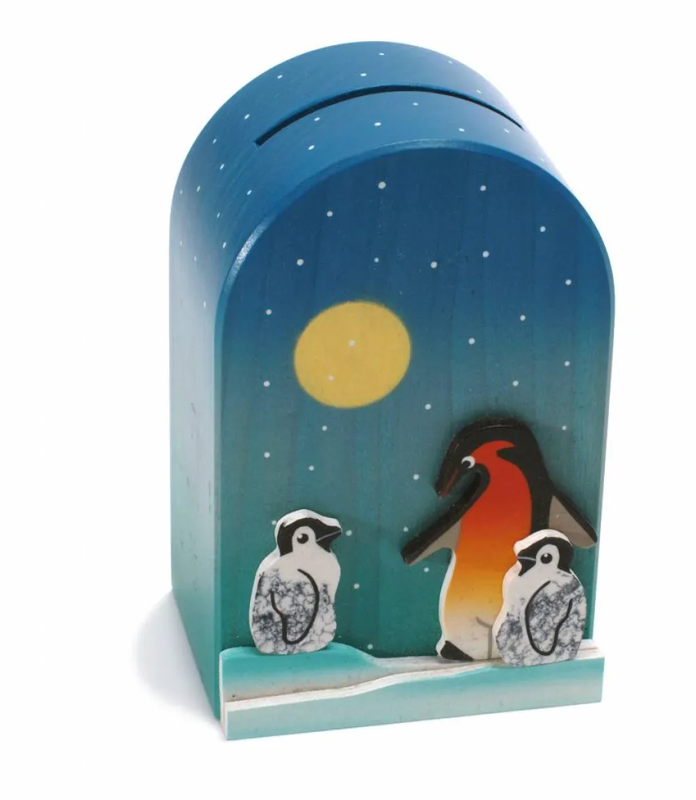 Weizenkorn Spaarpotten^Spaarpot 3D Pinguin Hout