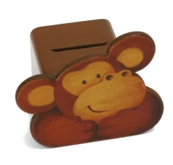 Weizenkorn Spaarpotten^Spaarpot Gezicht Aap Hout