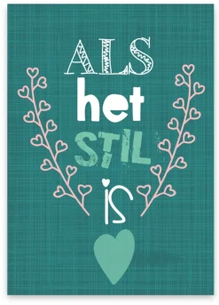 Pepermints Wenskaarten^Wenskaart Als het stil is