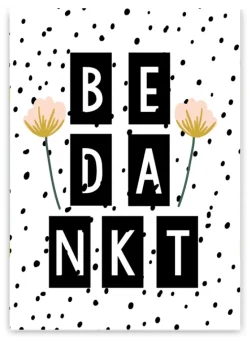 Pepermints Wenskaarten^Wenskaart Bedankt