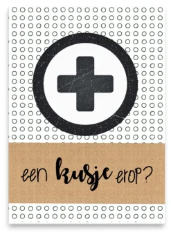 Pepermints Wenskaarten^Wenskaart een kusje erop?