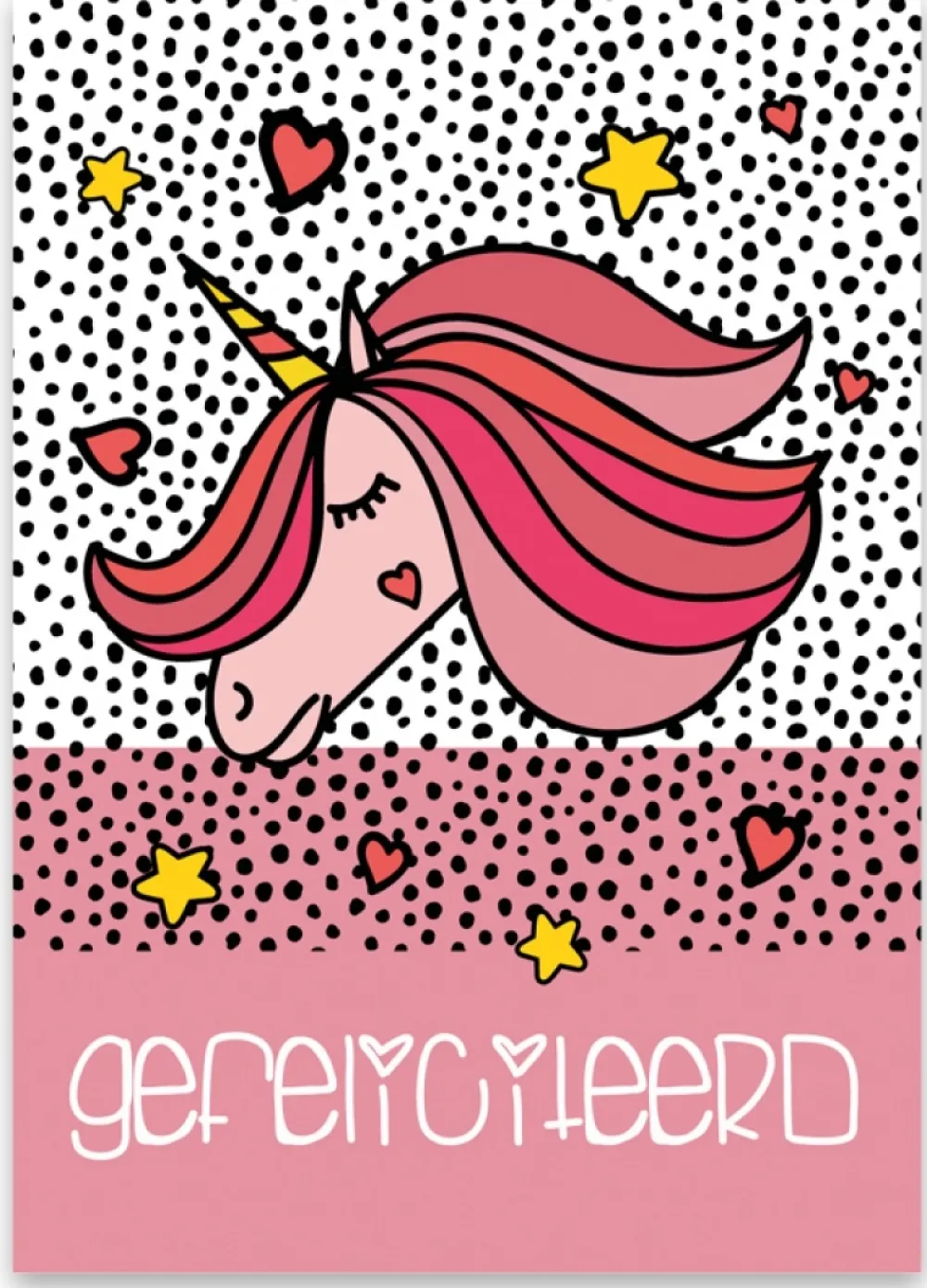 Pepermints Wenskaarten^Wenskaart Gefeliciteerd (Unicorn)
