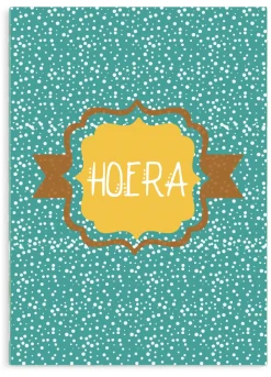 Pepermints Wenskaarten^Wenskaart Hoera (stip)