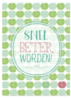Pepermints Wenskaarten^Wenskaart Snel beter worden