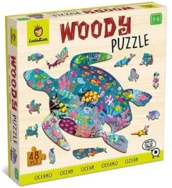 Woody Houten Puzzels^Houten Puzzel Speelset Oceaan