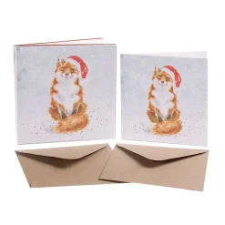 Wrendale Designs Wenskaarten^Kerstkaarten Festive Fox Set 8-delig