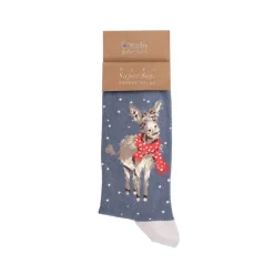 Wrendale Designs Kleine Cadeaus|Kerstcadeautjes^Kerstsokken - Donkey Men's Christmas Sock