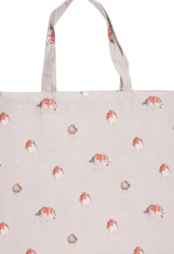 Wrendale Designs Tassen & Rugzakken^Opvouwbare Boodschappentas Roodborstje The Jolly Robin