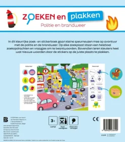 Ballon Kids Educatieve Boeken^Zoeken en plakken Politie en Brandweer